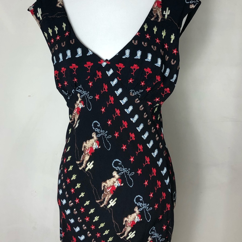 Vintage cowgirl novelty wiggle dress